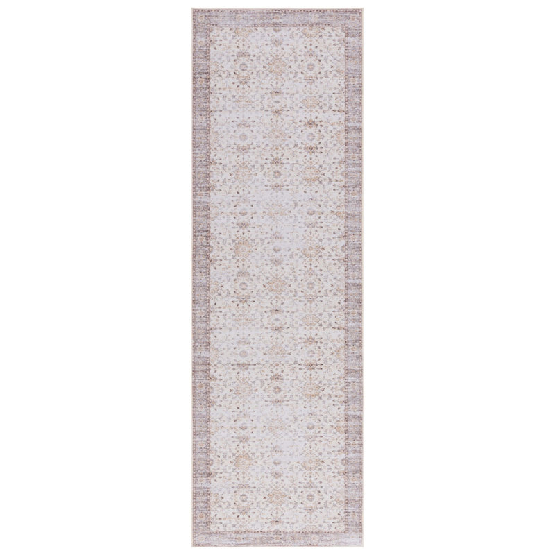Tapis beige Ziebarth, Tapis de couloir 2 pi 6 po x 8 pi