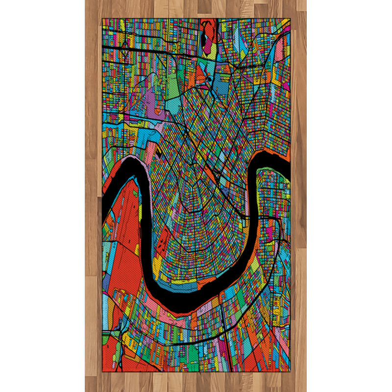 New Orleans High Density Long Fiber Poly Threads Decorative Area Rug Carpet, Rectangle 2'7" x 5'