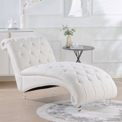 Chaise longue sans accoudoirs touffetée