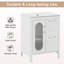 Meuble-lavabo 24 po avec lavabo, meuble-lavabo avec deux tiroirs et porte, tablette réglable, bois massif et panneau de fibres à densité moyenne, blanc-1013735508