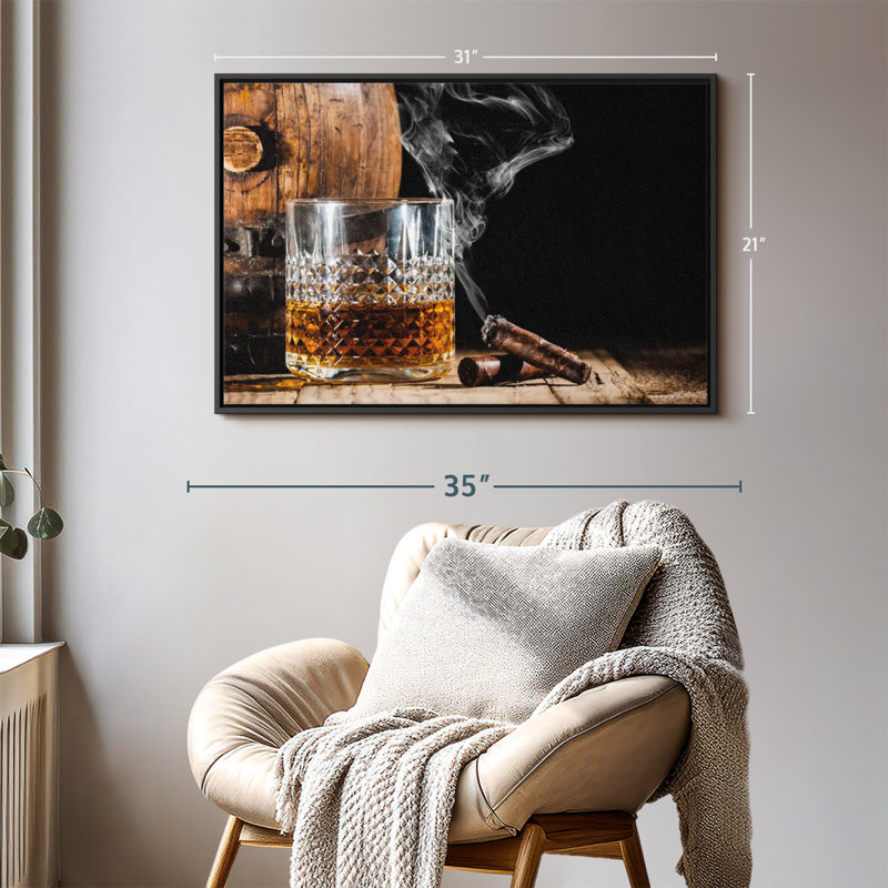 Nourriture et boisson «Bourbon Barrel And Cigar», H 31 po x l 21 po
