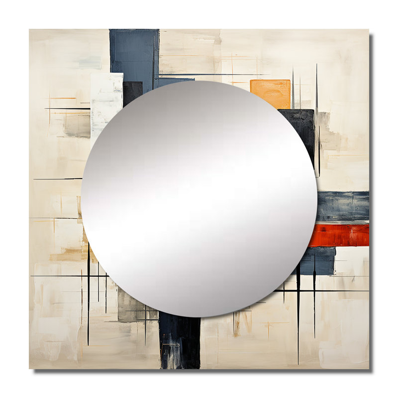 Illusions Abstract Shapes - Abstract Shapes Large Square Mirror Wall Decor For Bedroom, 29" x 29"