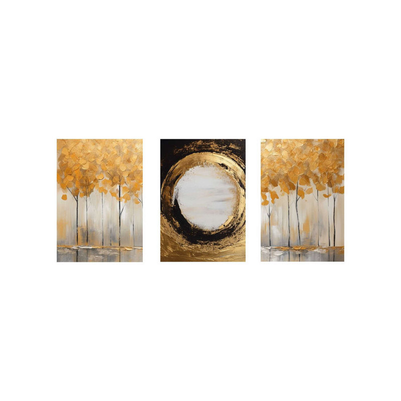 Superbes peintures décoratives en panneau de fibres à densité moyenne (ensemble de 3), 11,8 x 15,7 pouces chacune | 100% panneau de fibres à densité moyenne avec impression numérique éclatante | Parfait pour le salon, la chambre à coucher ou le bureau, une œuvre d'art unique et accrocheuse