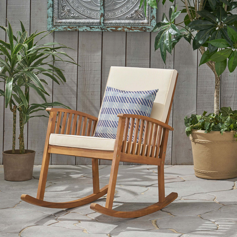 Chaise berçante d'extérieur en bois