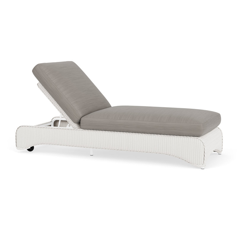 Loom Outdoor Chaise Lounge, White, Kadogo Lake