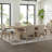 Gilbane 42" Solid Wood Dining Table With Leaf, Weathered Sand