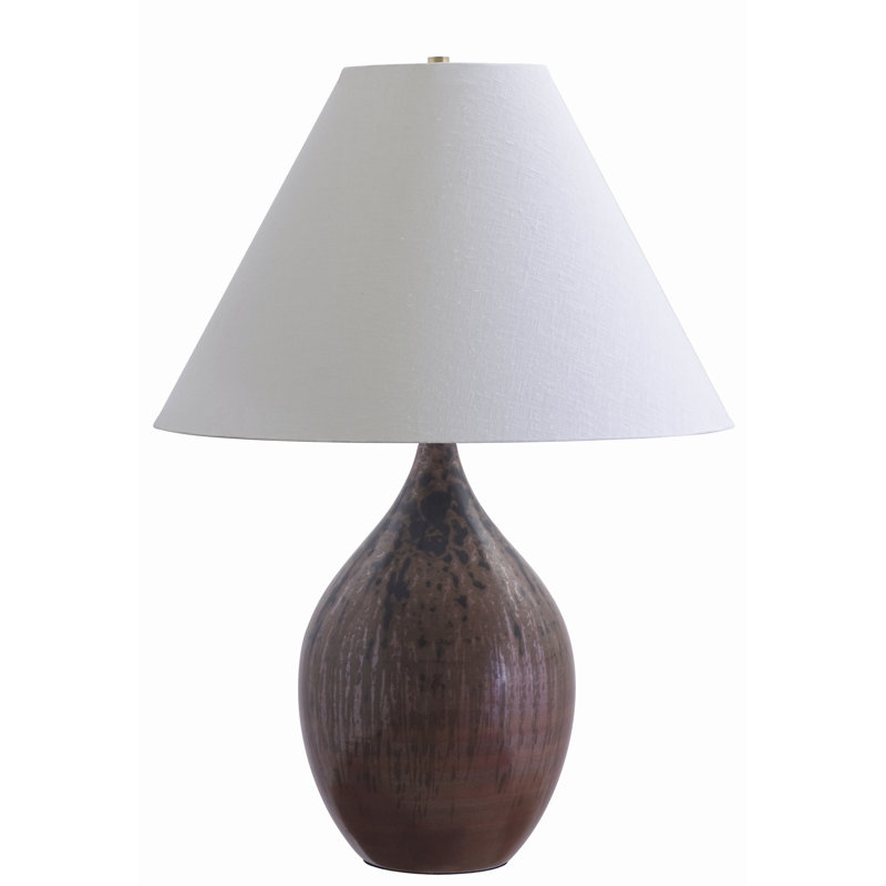 Scatchard 28" Table Lamp, Decorated Red Gloss, 28" H x 20" W x 20" D
