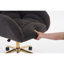 Chaise de bureau pivotante en tissu Teddy 360 avec base en métal et roues universelles-646743754