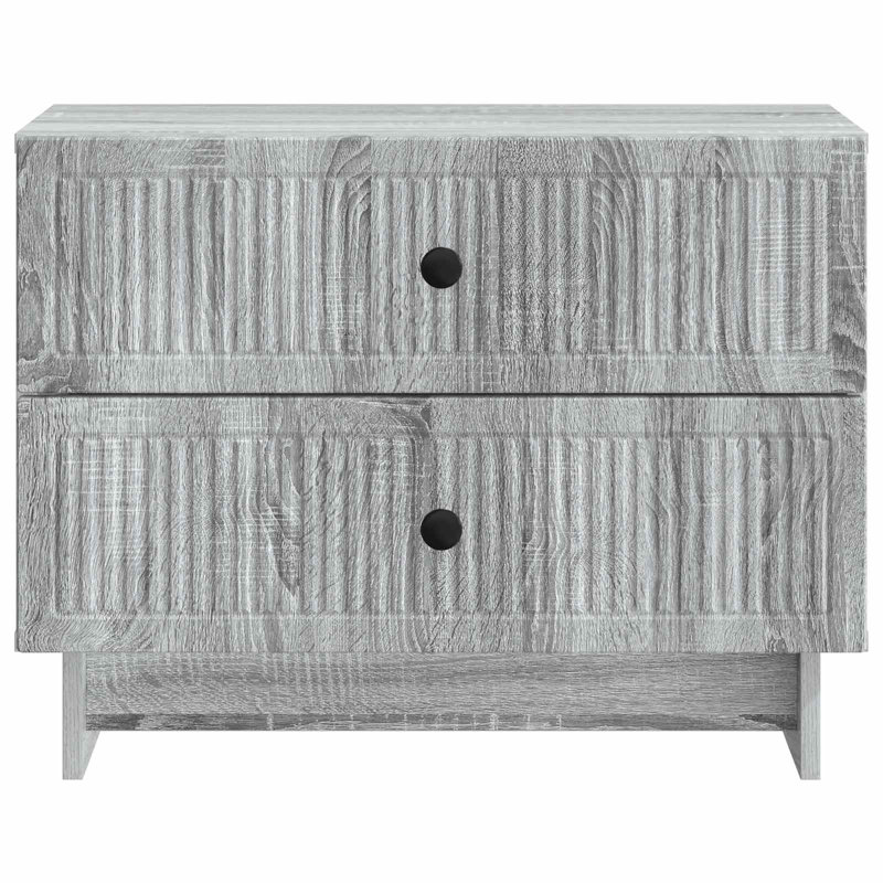 62cm W Manufactured Wood Bedside Table, Grey Sonoma