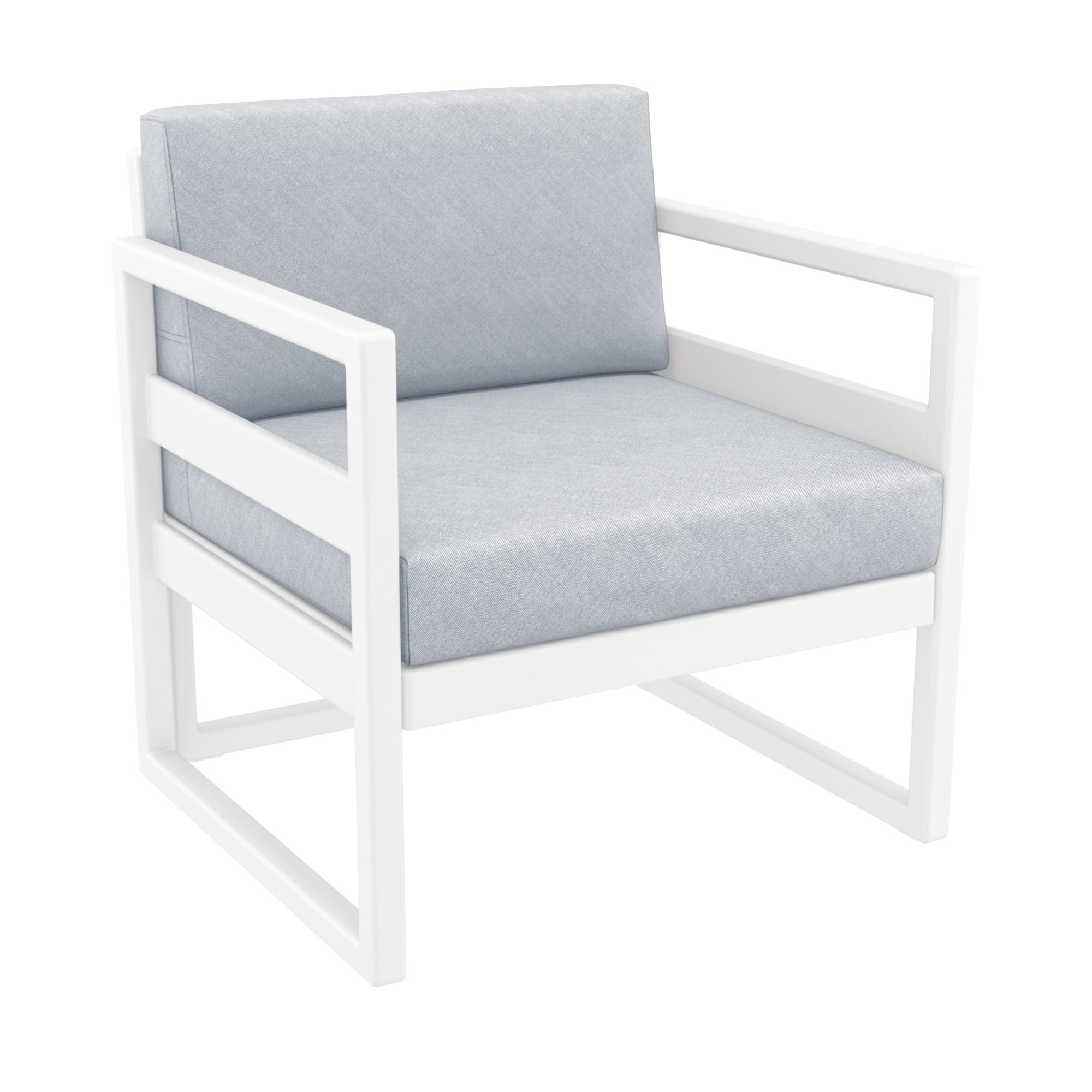 Kalani 2 - Person Patio Conversation Set with Sunbrella® Cushions, White, Canvas Granite Sunbrella® Canvas