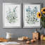«Delicate Blue Botanical I», ensemble de 2 reproductions d'art sur toile encadrées-61455398-61455393