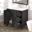 Meuble-lavabo 35,5 po, noir, lavabo en résine, tiroirs à fermeture en douceur, eau texturée, rangement facile, surface d'eau, installation facile