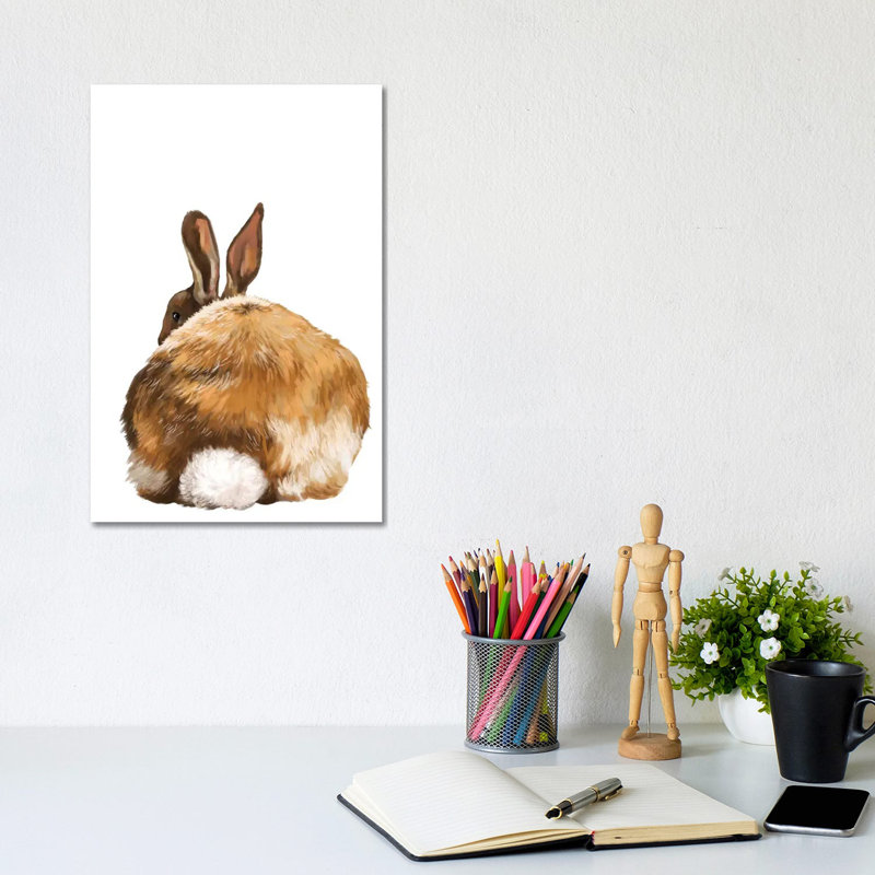 Rabbit Butt by Big Nose Work - Wrapped Canvas Gallery-Wrapped Canvas Giclée, 20.32 cm H x 30.48 cm W