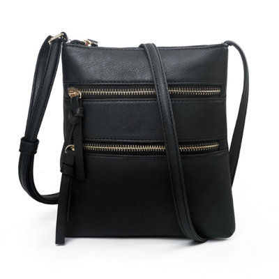Backpack Leisure Multifunctional Pocket Double Zipper Vertical Women Bag Shoulder Bag Crossbody Bag