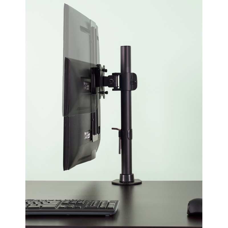 Black Steel Adjustable VESA Monitor Riser Bracket