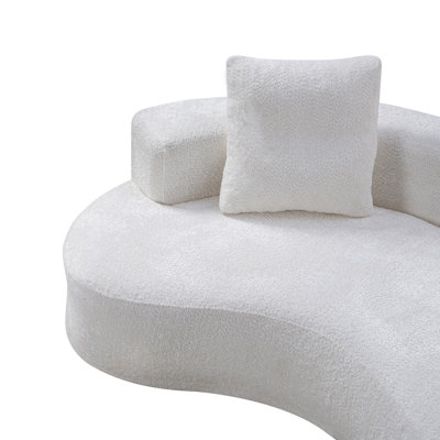 Canapé incurvé sans os de 80 pouces avec 2 coussins