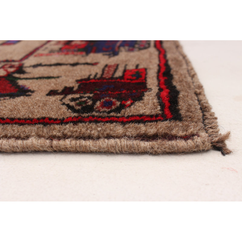 Tapis brun clair Largeros War 3 pi 1 po x 4 pi 10 po
