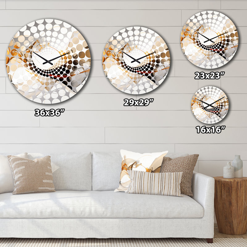 Conversations With Destiny Dynamic Waves II - Abstract Shapes Wall Clock, Small
