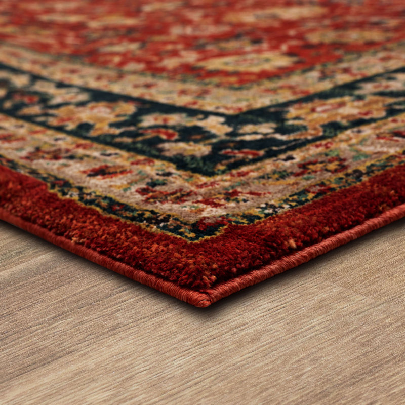 Tapis floral tissé en polyester Spice Market, Rectangle 9 pi 6 po x 12 pi 11 po