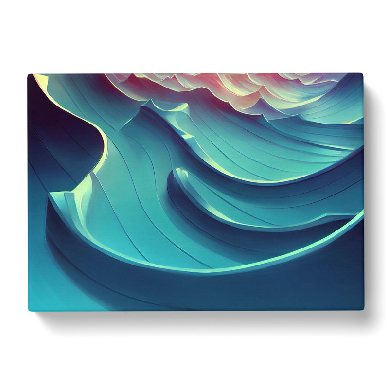 Surreal Ocean Wave Vol.5 Abstract - Wrapped Canvas, 35cm H x 50cm W x 3cm D