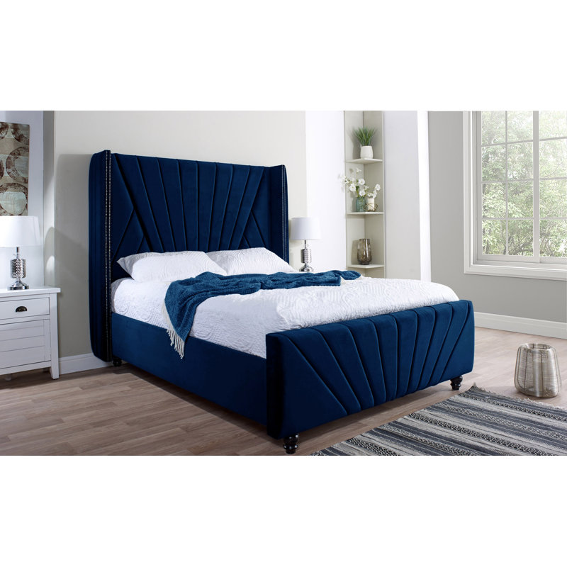 King David Bed, Double (4'6), Marine