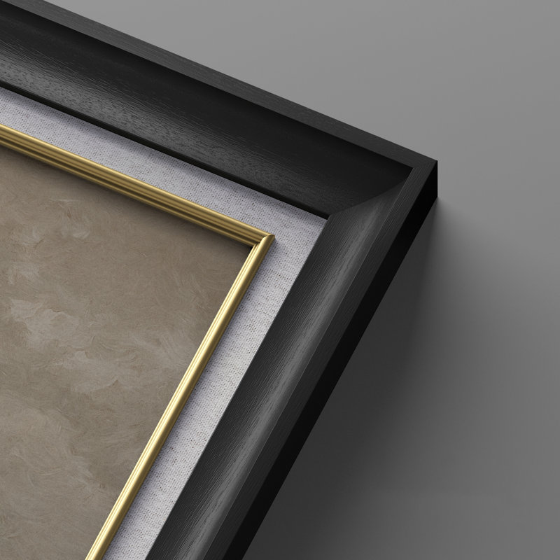 Ensemble de 2 œuvres d'art encadrées de qualité supérieure sur toile de qualité supérieure avec cadre de 26 po x 36 po, Noir