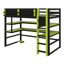 Structure de bureau polyvalente combinant un bureau, un support latéral d'organisation, des tablettes à plusieurs compartiments et une bande lumineuse RVB programmable-309062427