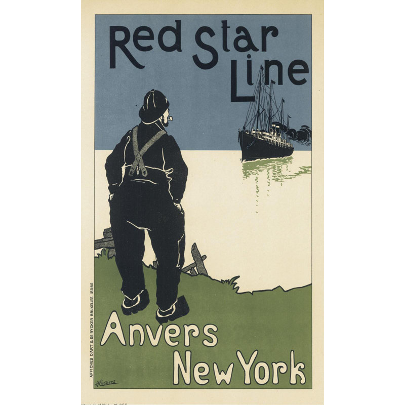Red Star Line - No Frame Art Prints, 30cm H x 21cm W x 1cm D