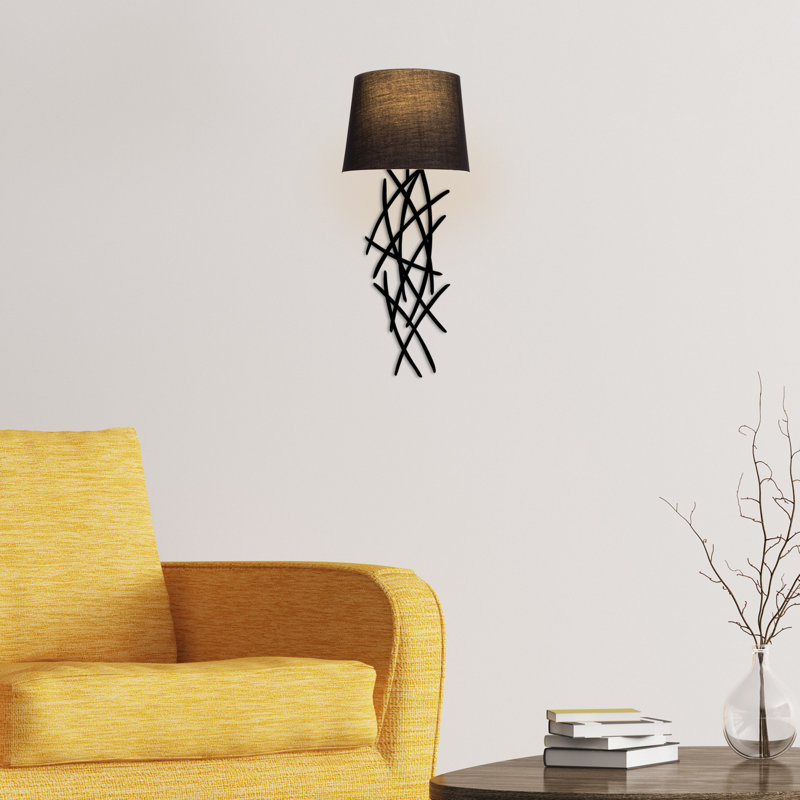 Ivie Flush Mounted Sconce, Black