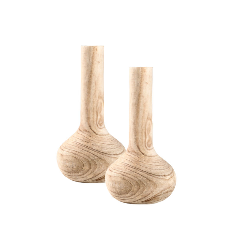 Natividad Handmade Wood Table Vase