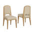 Ensemble de salle à manger extensible à finition en bois de 72 à 90 po Brogdon avec table et chaises en tissu crème-1669495192-1669495197