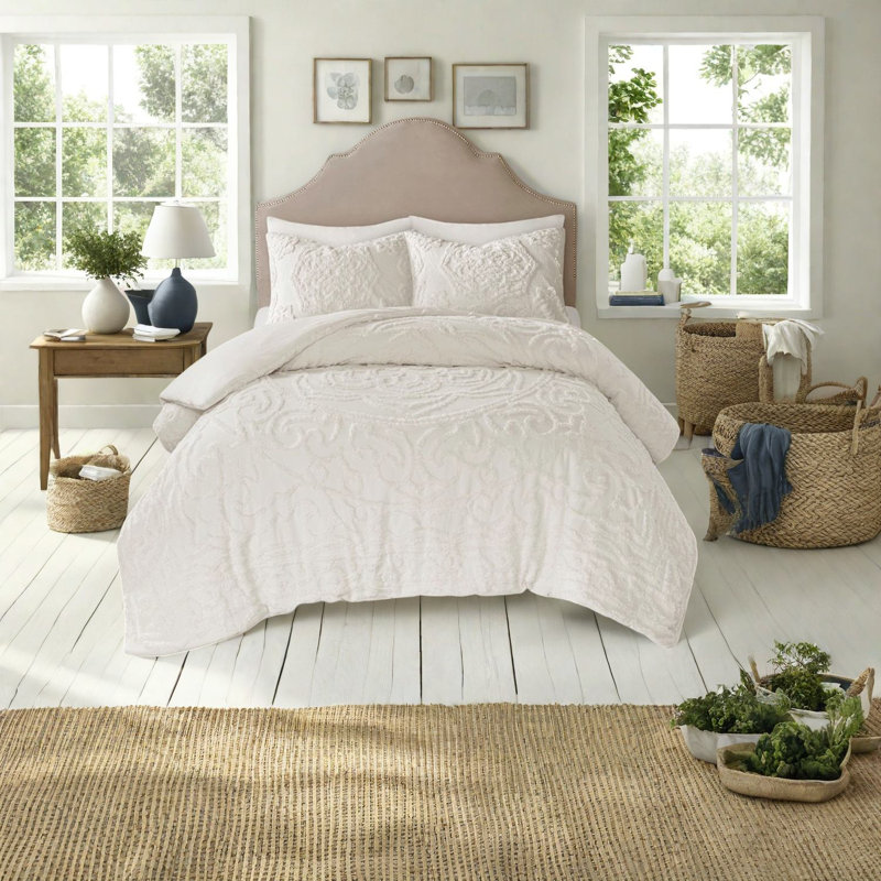 Elegant Cotton Bedding Sets, Off White, Style For Home