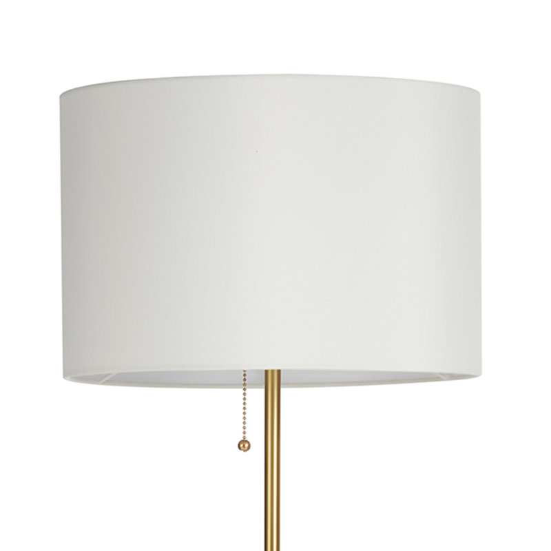 Kelliann 64.5" Traditional Adjustable Floor Lamp, Black/Gold