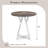 31.5 Inch Round Dining Table for 2-4 Thick Wooden Tabletop Metal Pedestal Base