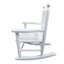 Chaise berçante White - construction en bois franc massif, idéale pour l'intérieur et l'extérieur, soutien du dossier, dossier de siège confortable, assemblage requis blanc, bois franc, repose approprié, confortable, ensemble complet inclus