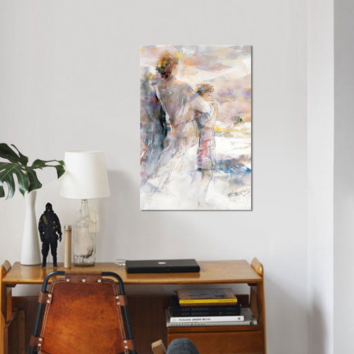 « my garçon », reproduction sur toile, H 40 po x l 26 po x P 1,5 po, Pas de tapis, Toile tendue