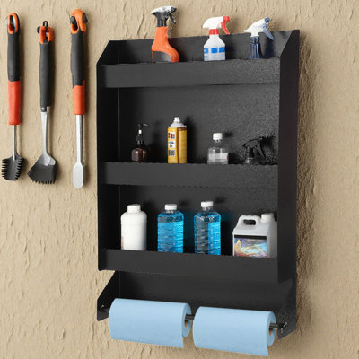 Armoire à outils murale double en métal noir