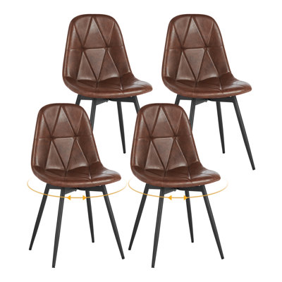 47cm H Upholstered Side Chair in Brown