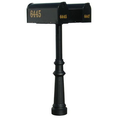 Hanford Aluminum Post Mounted Mailbox