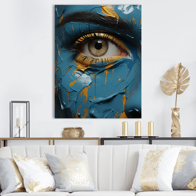 «Yellow and Blue Woman Eye Expressionism I»