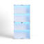 Display Cabinet With Glass Doors, Lighted Display Case With 3 Color Lights, 4-tier Bookcase With Human Body Sensor-1900510641