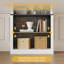 5-Tier Roman Column Bookshelf with LED Lights, Adjustable Shelves Storage Organizer for Home Office