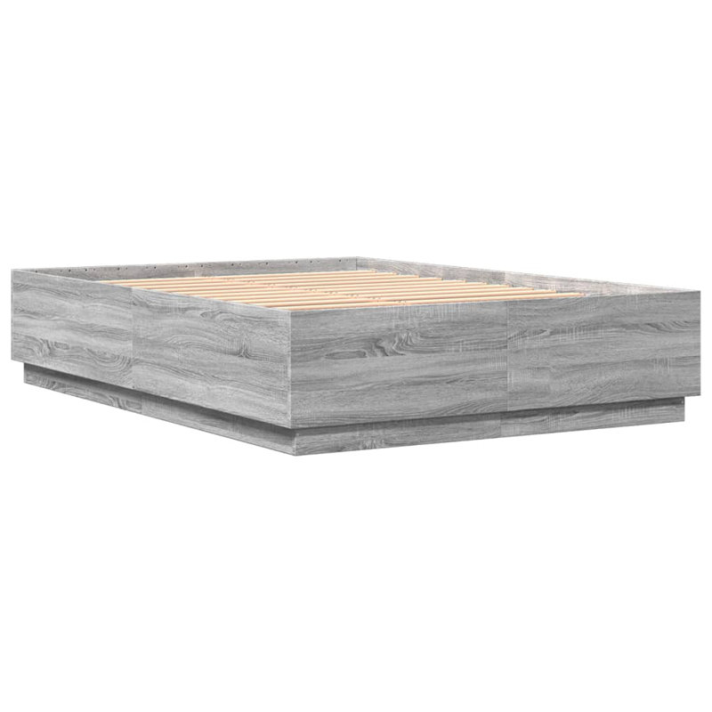 Noar Bed, Light Gray, Double ( 140 x 200 cm)