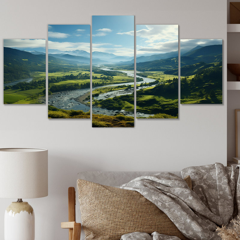 États-Unis, Columbia River Gorge Landscape II - impression sur toile de paysages - 5 panneaux