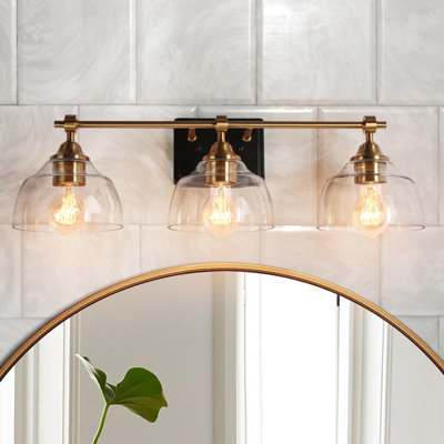 Aura 3- Light Dimmable Copper/Black Modern Vanity Light