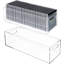 Ensemble de 2 boîtes de rangement pour DVD / CD en acrylique transparent avec poignées et support de rangement empilable