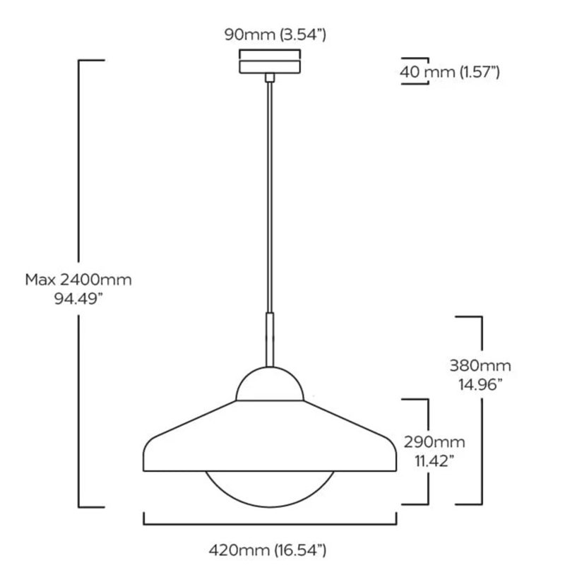 FREYA Pendant Ceiling Light, Brass