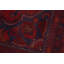 Tapis rouge foncé / bleu foncé en laine noué à la main 6 pi 6 po x 9 pi 6 po Madonia