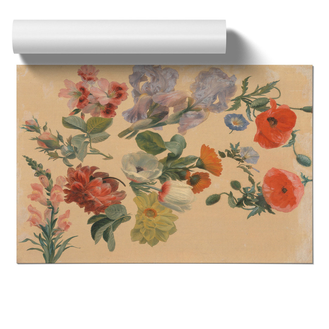 Studies of Flowers by Jacques Laurent Agasse - Frameless Print