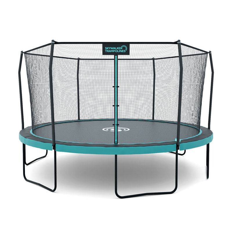15' Black Round Trampoline with Safety Enclosure Net